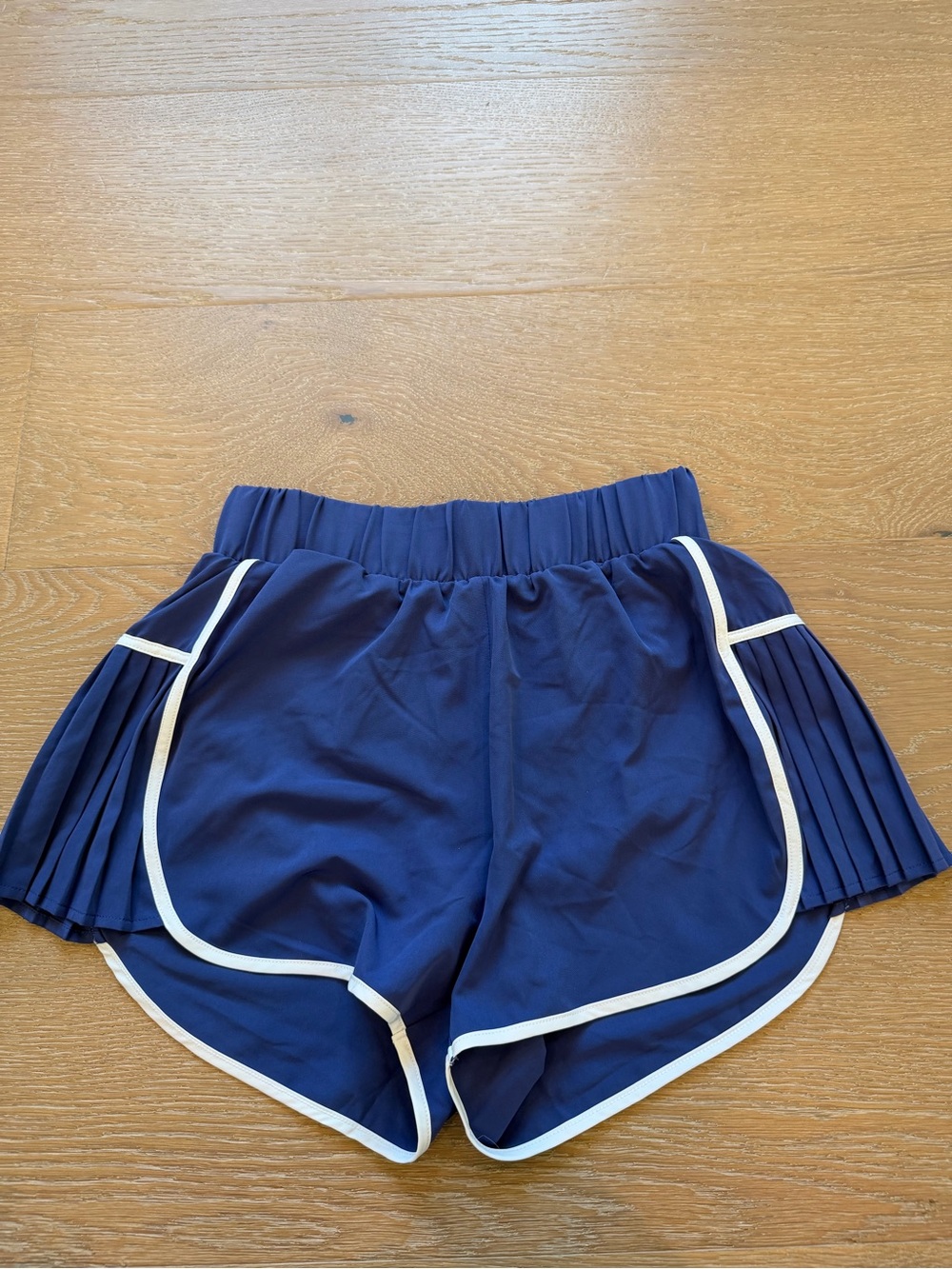 Blue/Purple Athletic Running Shorts with White Trim